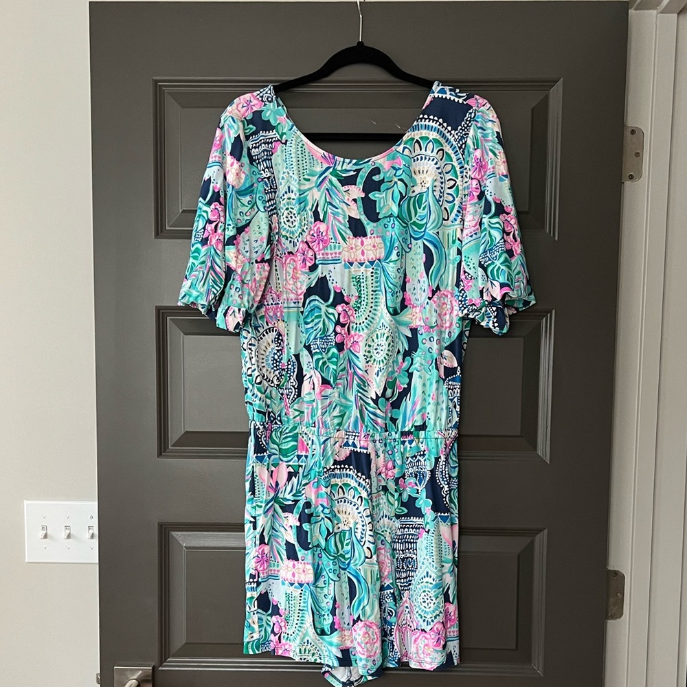 EUC Lilly Pulitzer lookin’ sharp romper size L
